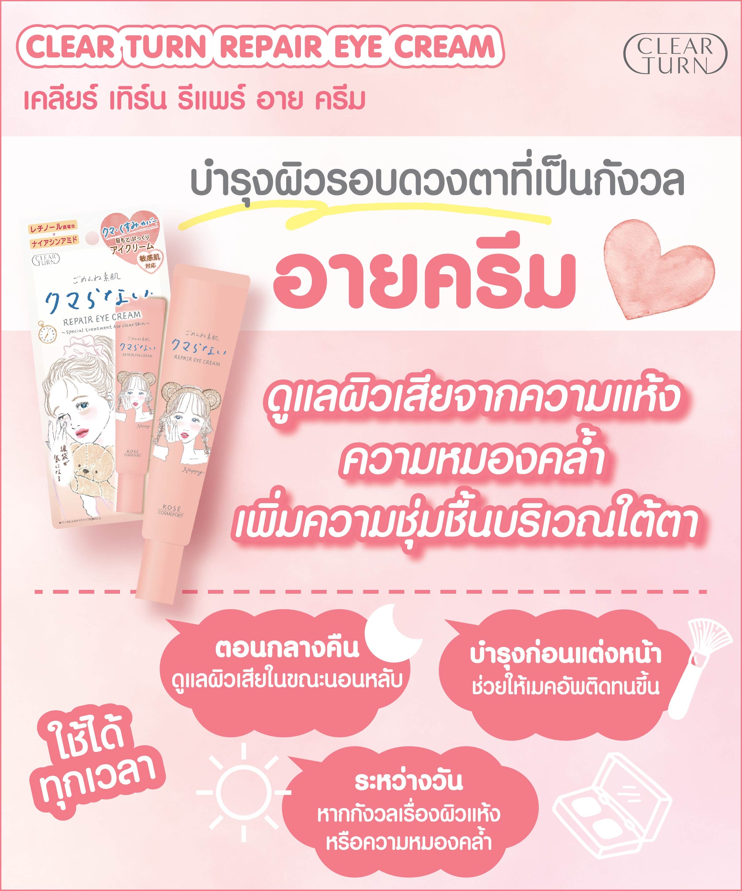 อาย ครีม CLEAR TURN รีแพร์ 20 กรัม_4